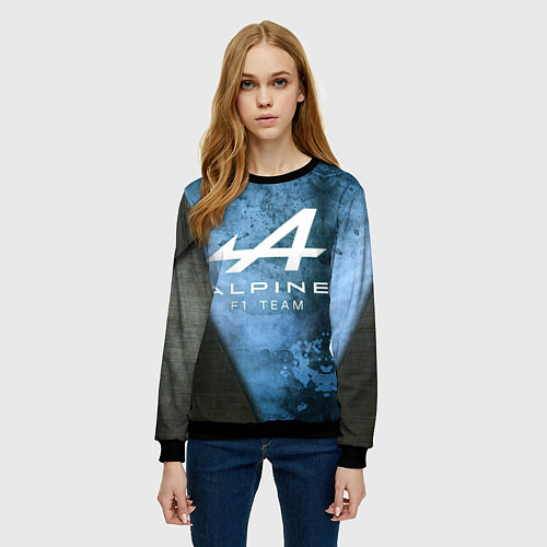 Женский свитшот Формула 1 Alpine F1 Team / 3D-Черный – фото 3
