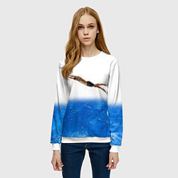 Свитшот женский Спортивное плавание Aqua sport, цвет: 3D-белый — фото 2