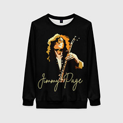 Свитшот женский Led Zeppelin Лед Зеппелин Jimmy Page, цвет: 3D-черный