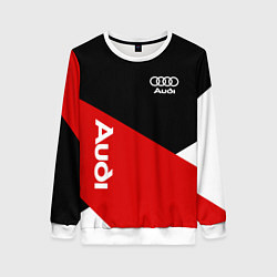 Свитшот женский Audi Ауди Черный Красный Белый, цвет: 3D-белый