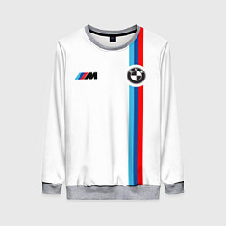 Свитшот женский БМВ 3 STRIPE BMW WHITE, цвет: 3D-меланж