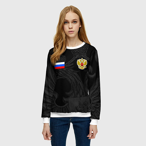 Женский свитшот ФОРМА РОССИИ RUSSIA UNIFORM / 3D-Белый – фото 3