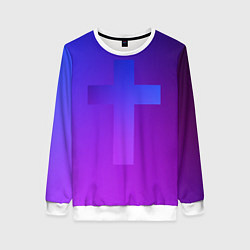 Женский свитшот Крест в неоне