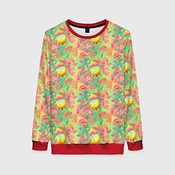 Свитшот женский Магические Грибы Психоделика, цвет: 3D-красный