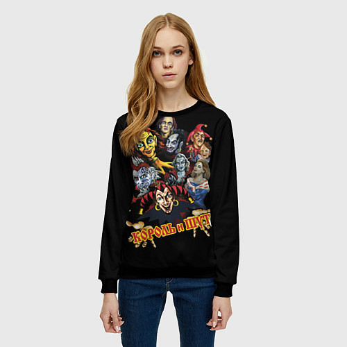 Женский свитшот Король и Шут КиШ / 3D-Черный – фото 3