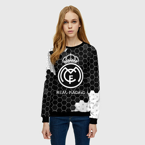 Женский свитшот REAL MADRID Real Madrid Графика / 3D-Черный – фото 3