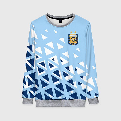 Женский свитшот Сборная Аргентины футбол / 3D-Меланж – фото 1