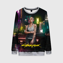 Свитшот женский Judy cyberpunk2077, цвет: 3D-меланж