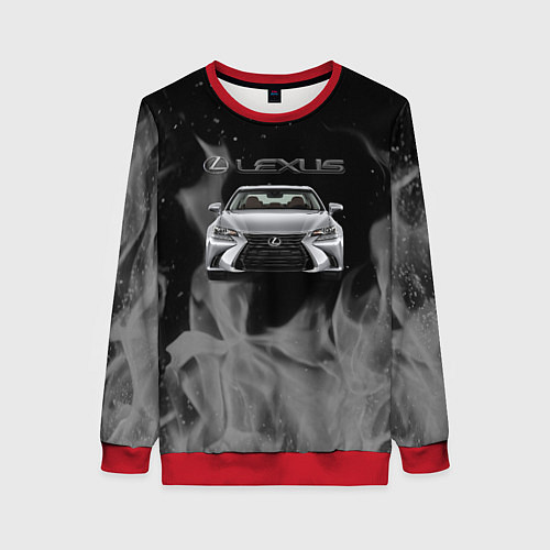 Женский свитшот Lexus лексус огонь / 3D-Красный – фото 1