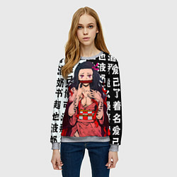 Свитшот женский НЕЗУКО ТЯН, цвет: 3D-меланж — фото 2