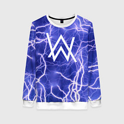 Свитшот женский Alan Walker молнии, цвет: 3D-белый