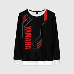 Свитшот женский YAMAHA - ТЕХНОЛОГИИ КРАСНЫЙ, цвет: 3D-белый