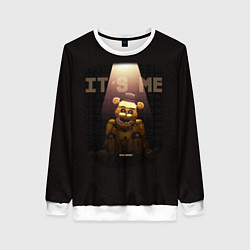 Свитшот женский Five Nights at Freddys - мишка Фредди, цвет: 3D-белый