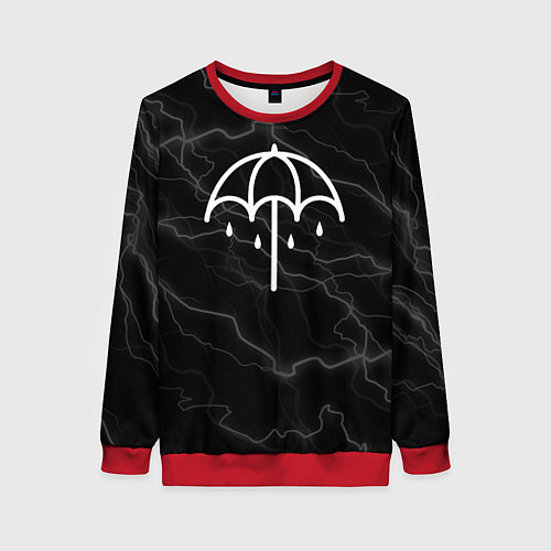 Женский свитшот Bring me the horizon молнии / 3D-Красный – фото 1