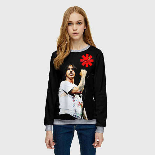 Женский свитшот Red Hot Chili Peppers RHCP / 3D-Меланж – фото 3