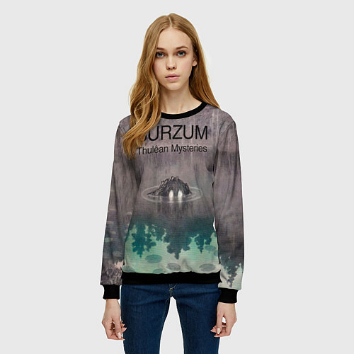 Женский свитшот Thulean Mysteries - Burzum / 3D-Черный – фото 3
