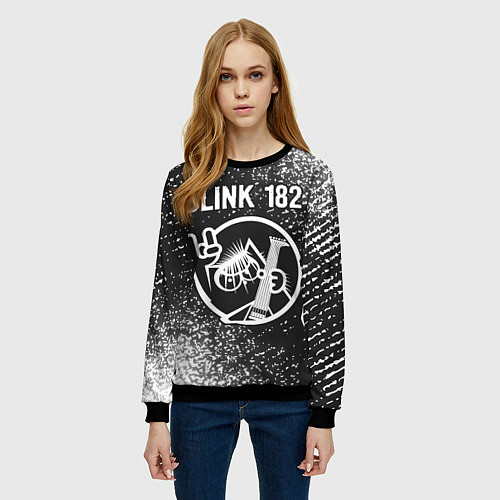Женский свитшот Blink 182 КОТ Спрей / 3D-Черный – фото 3