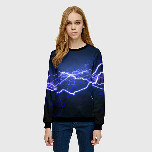 Женский свитшот Lightning Fashion 2025 Neon / 3D-Черный – фото 3