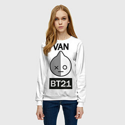 Свитшот женский BTS VAN BT21, цвет: 3D-белый — фото 2