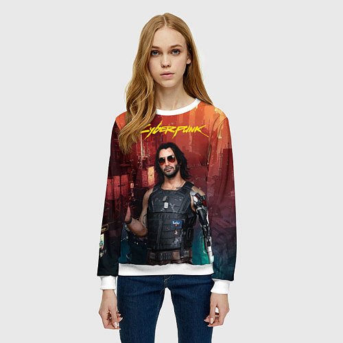 Женский свитшот Cyberpunk2077 Vi / 3D-Белый – фото 3