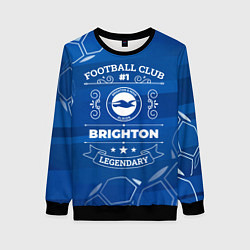Свитшот женский Brighton FC 1, цвет: 3D-черный