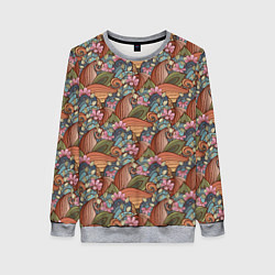 Женский свитшот Паттерн волнистые узоры