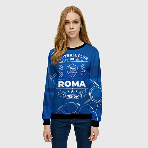 Женский свитшот Roma FC 1 / 3D-Черный – фото 3