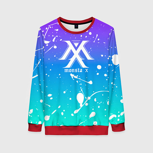 Женский свитшот Monsta x / 3D-Красный – фото 1