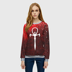Свитшот женский The Masquerade Bloodhunt Emblem, цвет: 3D-меланж — фото 2