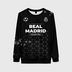 Свитшот женский Real Madrid Форма Champions, цвет: 3D-черный