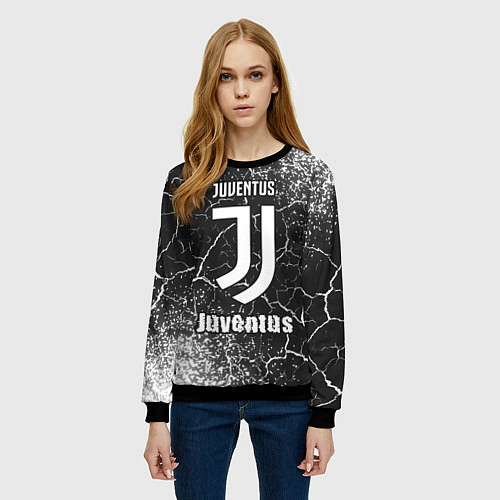 Женский свитшот ЮВЕНТУС Juventus - Арт / 3D-Черный – фото 3