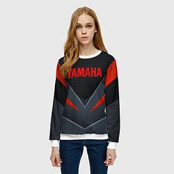 Свитшот женский YAMAHA ТЕХНОЛОГИЧЕСКАЯ БРОНЯ, цвет: 3D-белый — фото 2