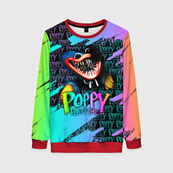 Свитшот женский POPPY PLAYTIME HAGGY WAGGY - ПОППИ ПЛЕЙТАЙМ цветно, цвет: 3D-красный