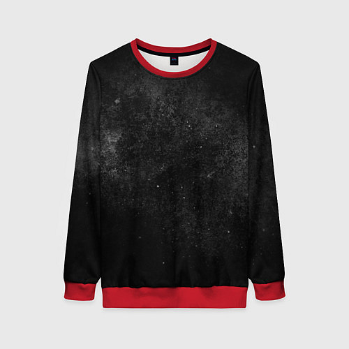 Женский свитшот Черный космос black space / 3D-Красный – фото 1