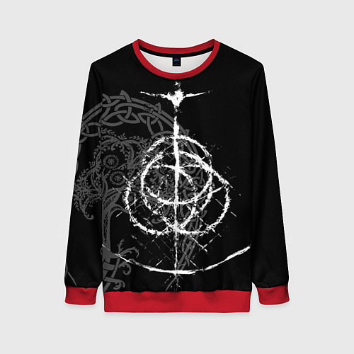 Женский свитшот КОЛЬЦА ЭЛДЕНА / 3D-Красный – фото 1