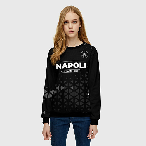 Женский свитшот Napoli Форма Champions / 3D-Черный – фото 3