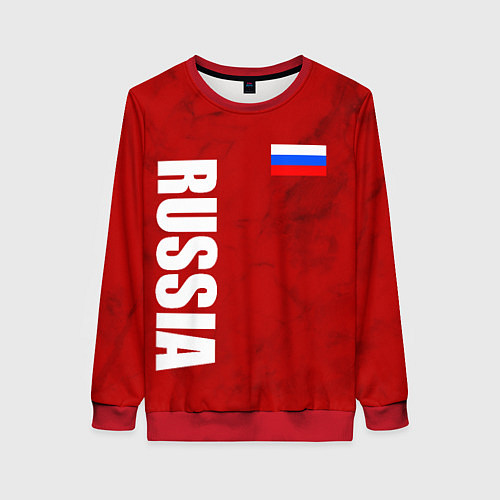 Женский свитшот RUSSIA - RED EDITION - SPORTWEAR / 3D-Красный – фото 1