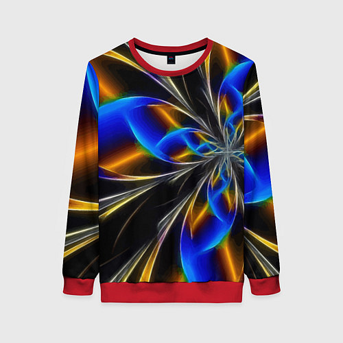 Женский свитшот Neon vanguard pattern Fashion 2023 / 3D-Красный – фото 1