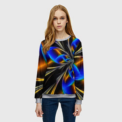 Свитшот женский Neon vanguard pattern Fashion 2023, цвет: 3D-меланж — фото 2