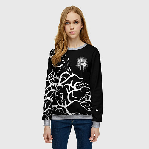 Женский свитшот Velial squad ветки / 3D-Меланж – фото 3