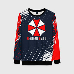 Свитшот женский Umbrella Corporation Resident Evil Краски, цвет: 3D-черный