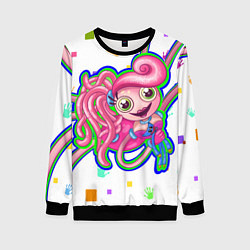 Свитшот женский Мама длинные ноги, цвет: 3D-черный