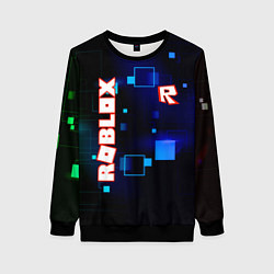 Свитшот женский ROBLOX неоновые кубики, цвет: 3D-черный
