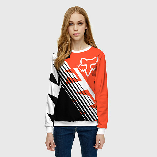Женский свитшот FOX X KTM Сollaboration / 3D-Белый – фото 3