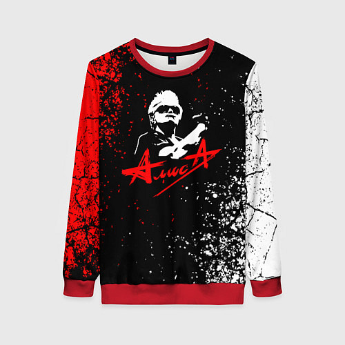 Женский свитшот Alisa алиса кинчев / 3D-Красный – фото 1