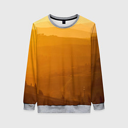 Свитшот женский Закат в пригороде, цвет: 3D-меланж
