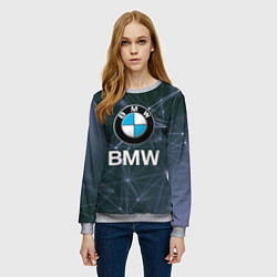 Свитшот женский БМВ - BMW Абстракция, цвет: 3D-меланж — фото 2