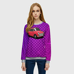 Свитшот женский Маленькая красная машина, цвет: 3D-меланж — фото 2
