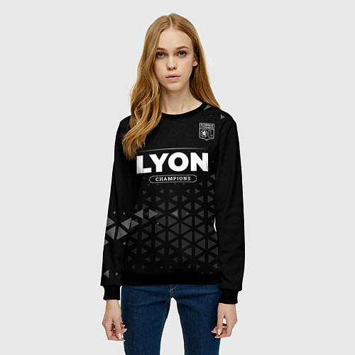 Женский свитшот Lyon Champions Uniform / 3D-Черный – фото 3