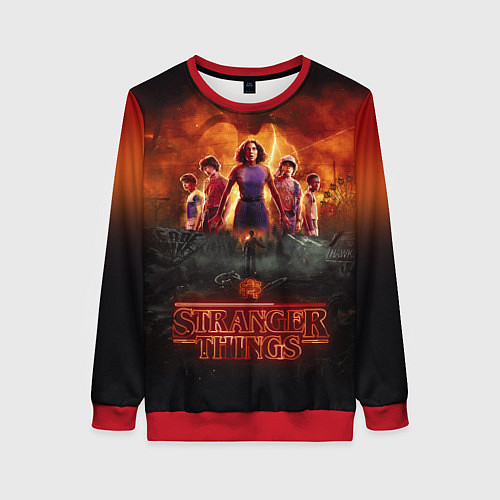 Женский свитшот ОЧЕНЬ СТРАННЫЕ ДЕЛА STRANGER THINGS / 3D-Красный – фото 1